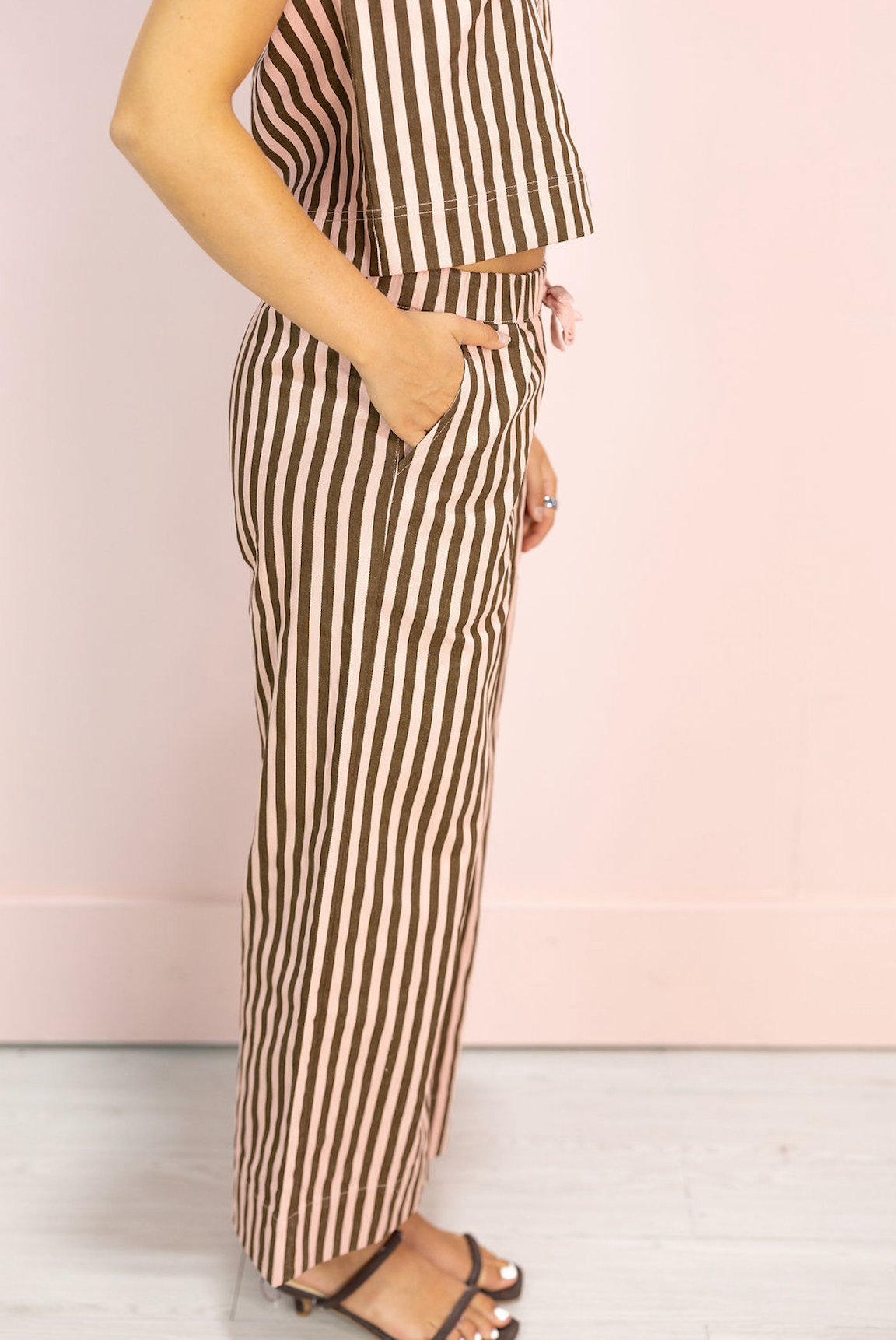 Dana Pink/Brown Stripe Pants