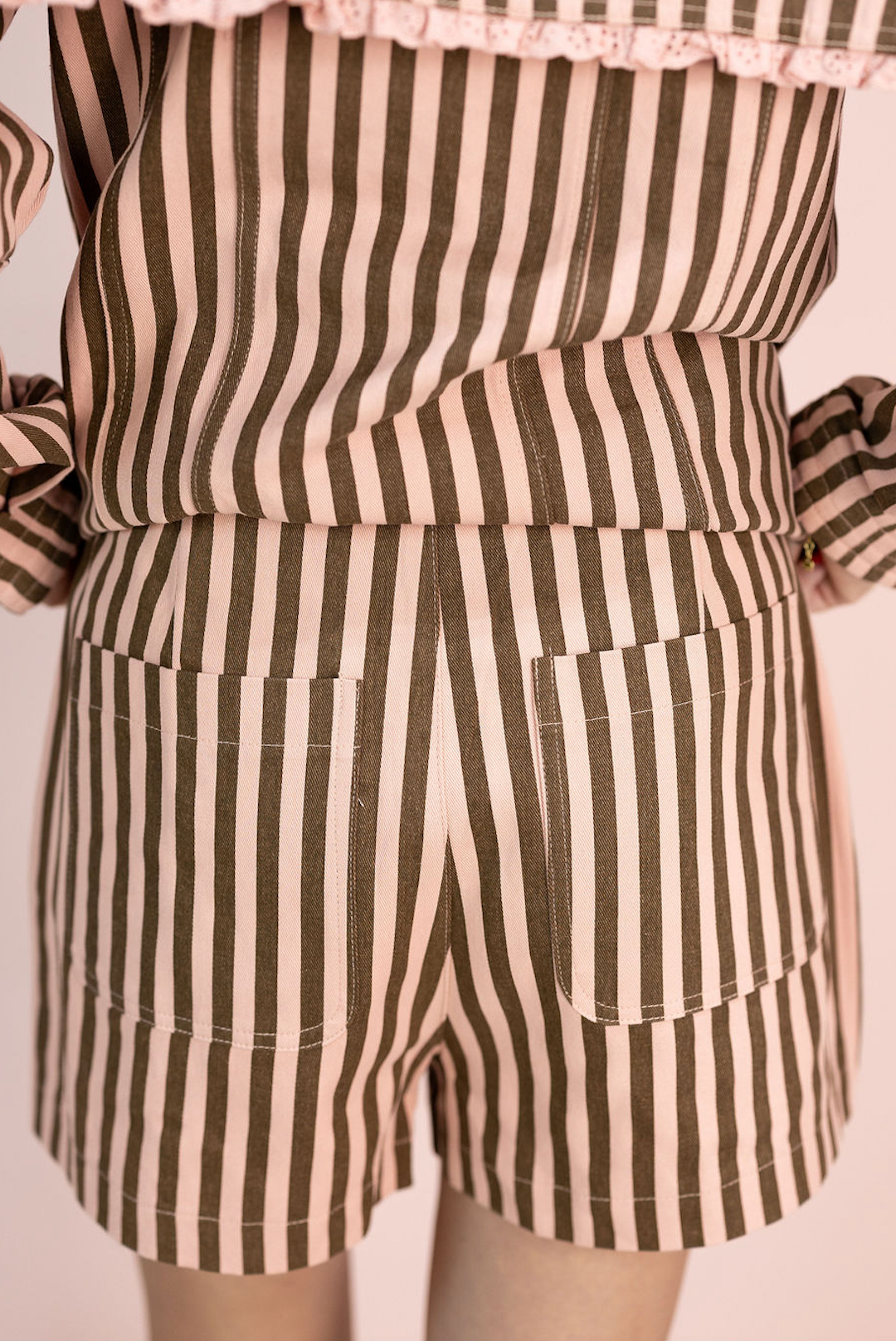 Maggie Pink Stripes Skort