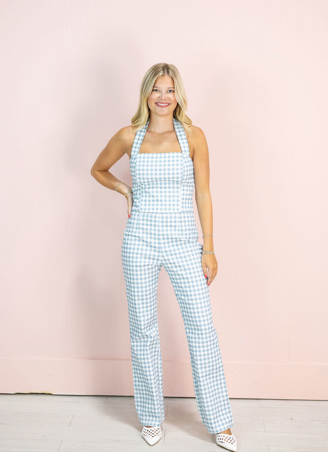 Plaid Gingham Top & Pants Set of 2