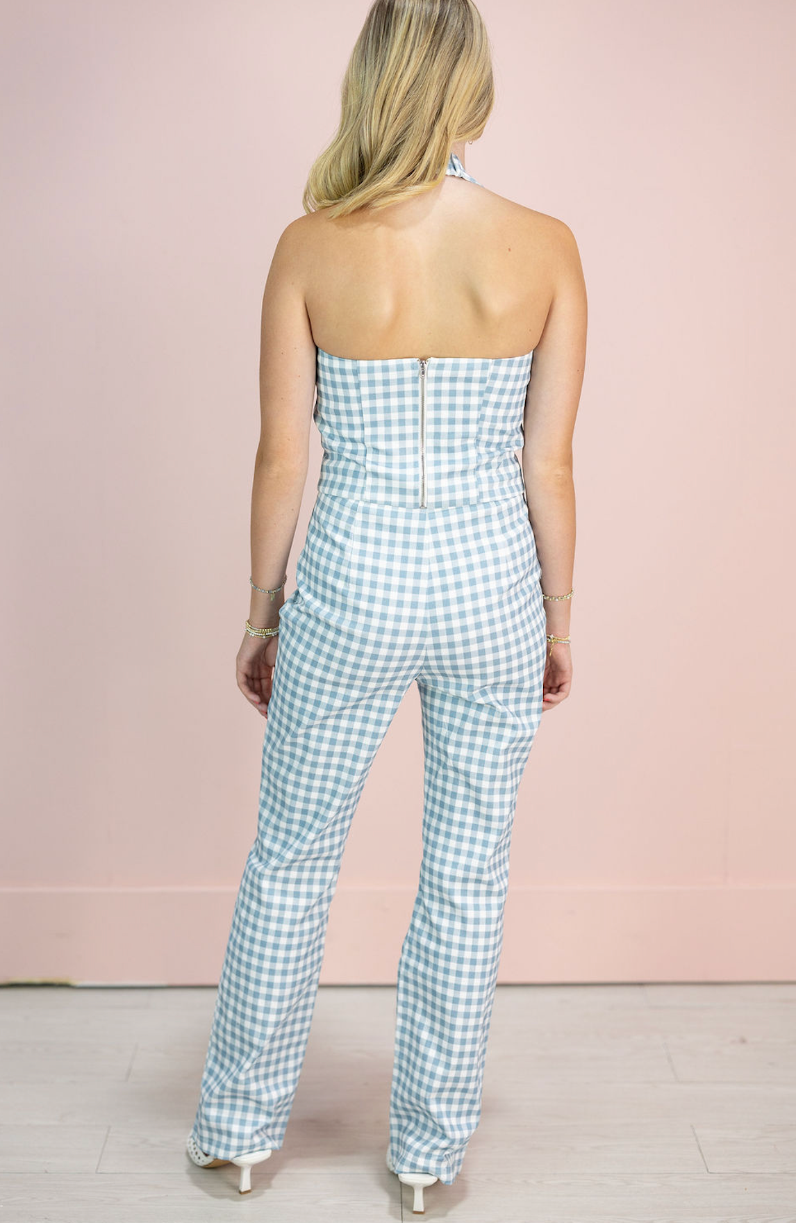 Plaid Gingham Top & Pants Set of 2