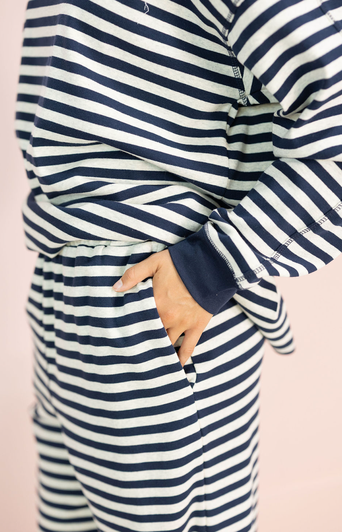 Kiersten Navy Stripe Lounge Set of 2