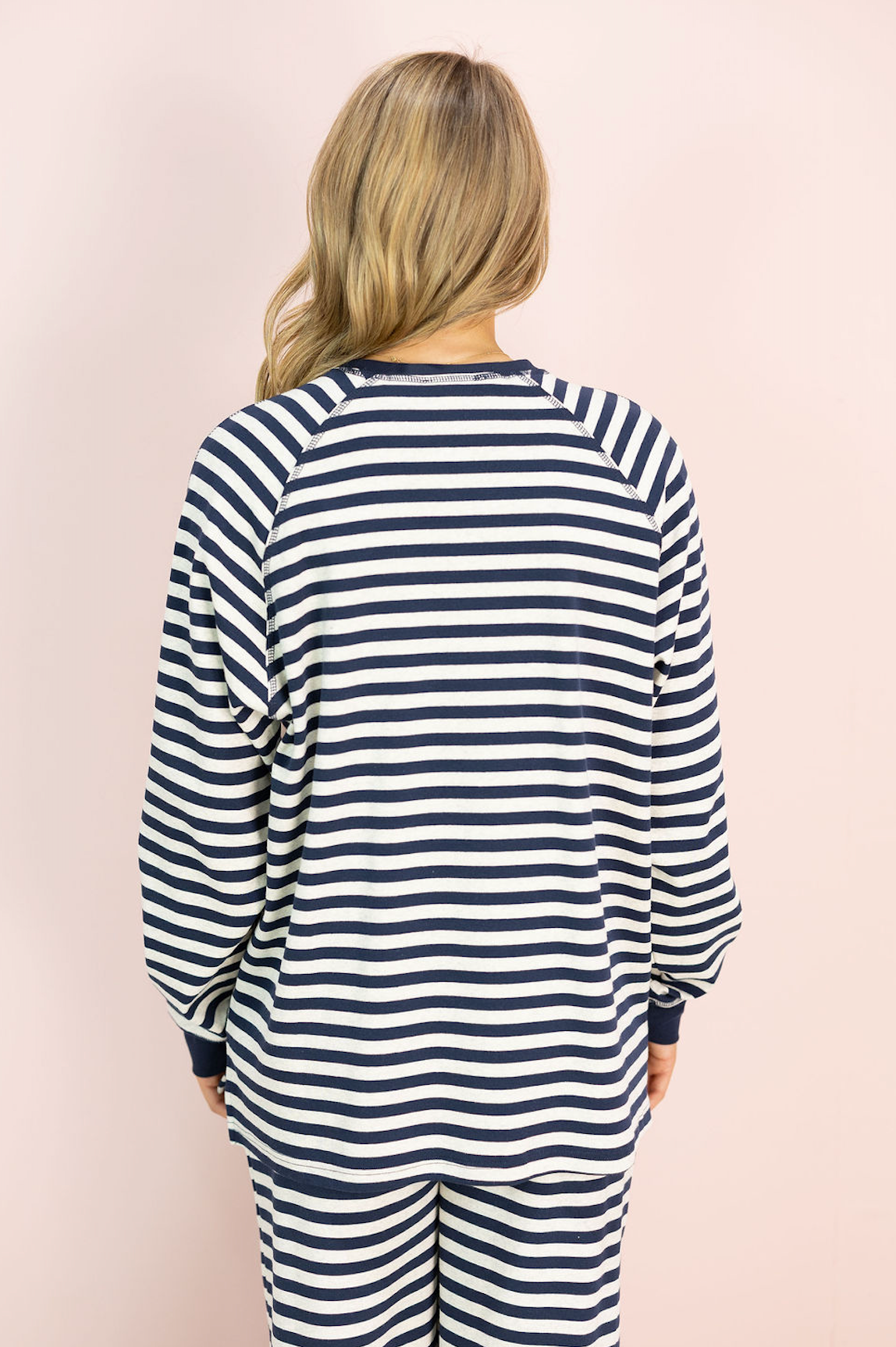 Kiersten Navy Stripe Lounge Set of 2