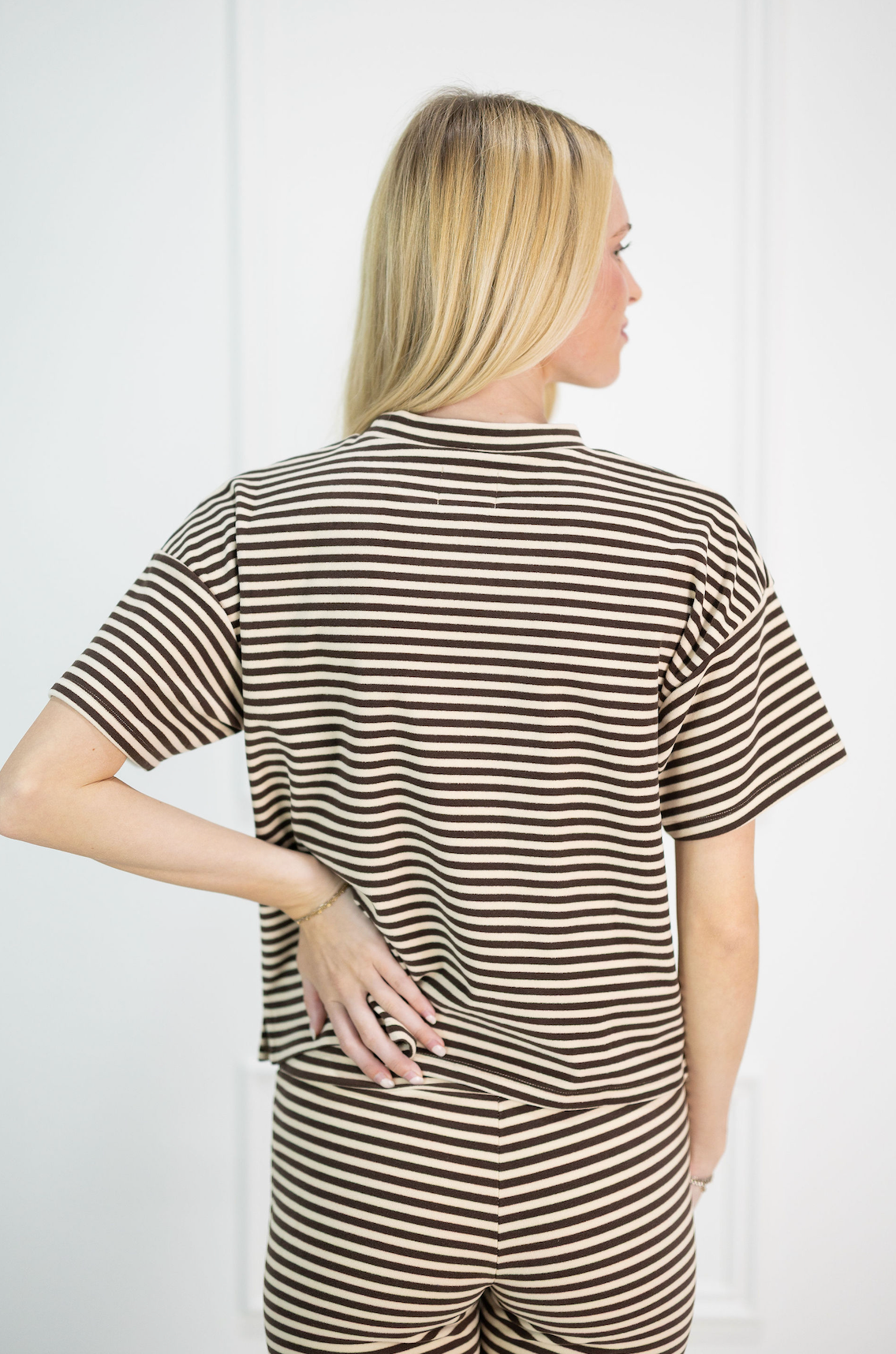 Chocolate Striped Tee & Pants Set of 2