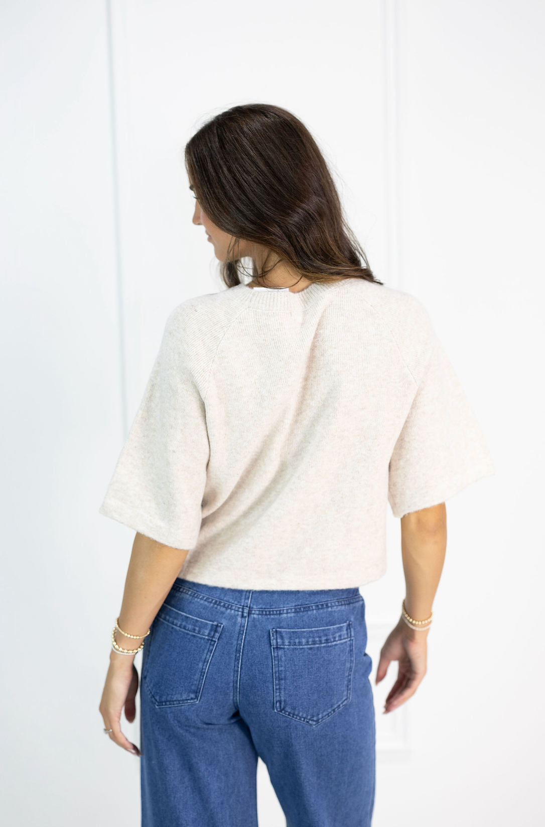 Danica Short Sleeve Sweater Oat