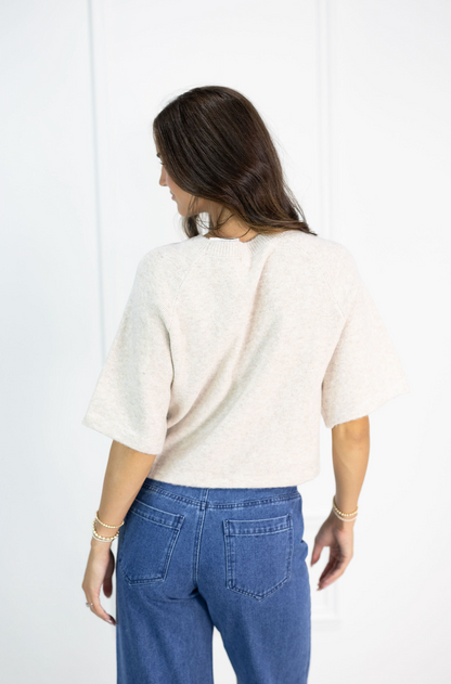 Danica Short Sleeve Sweater Oat