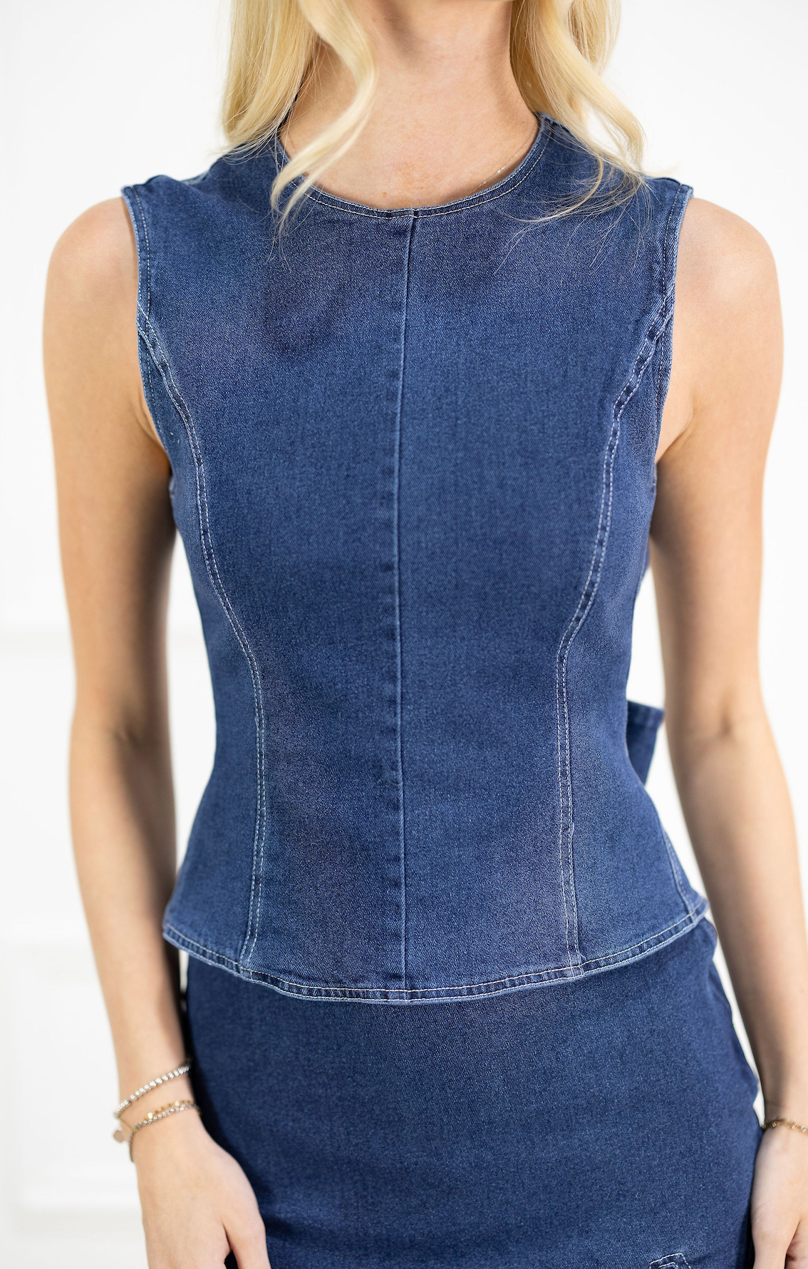 Denim Open Back Set of 2