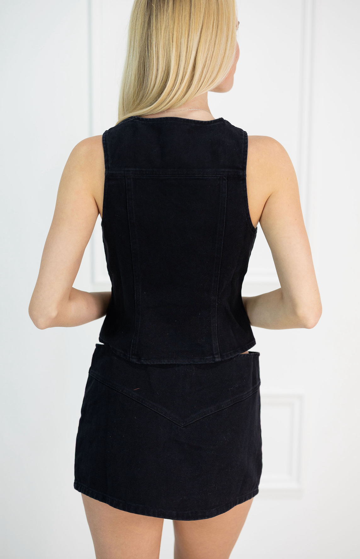 Zip Up Top & Skirt Set of 2 Black