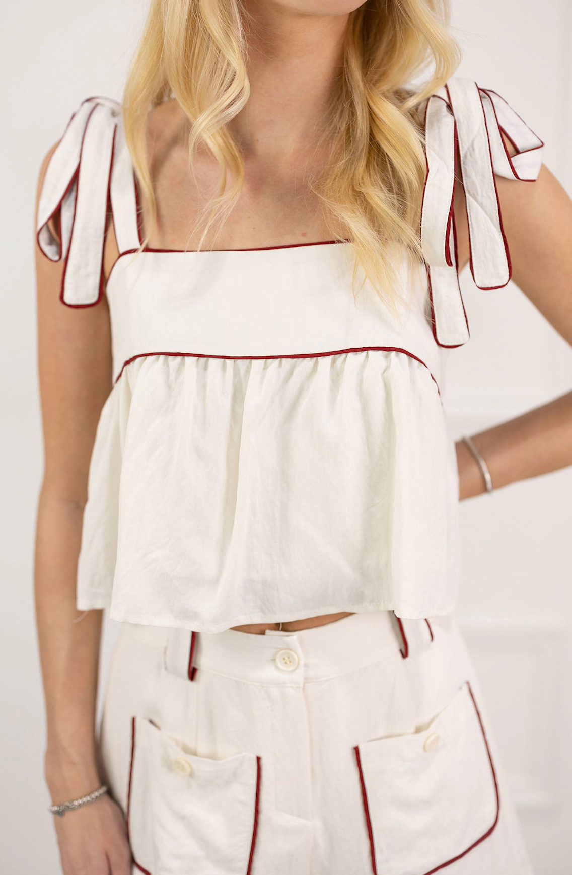 Addie Shoulder Tie & Shorts Set of 2