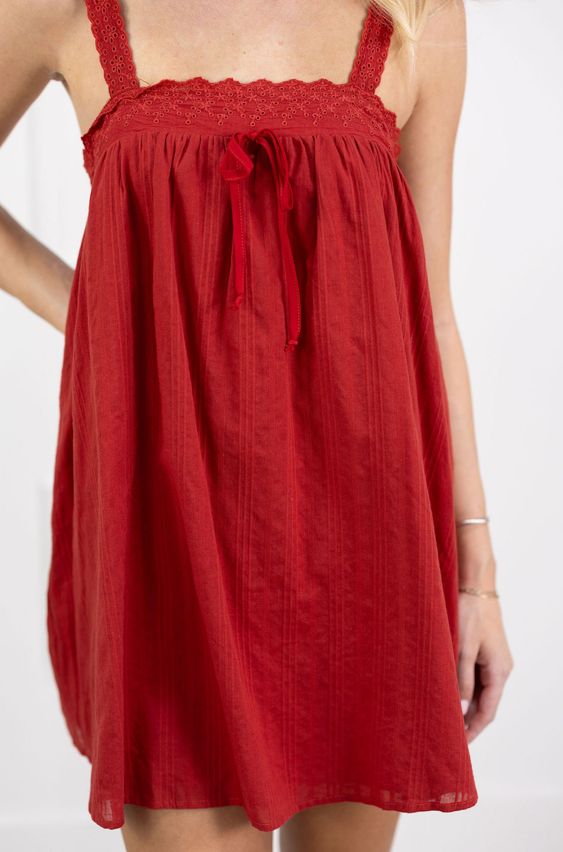 Anne Lace Up Swing Dress