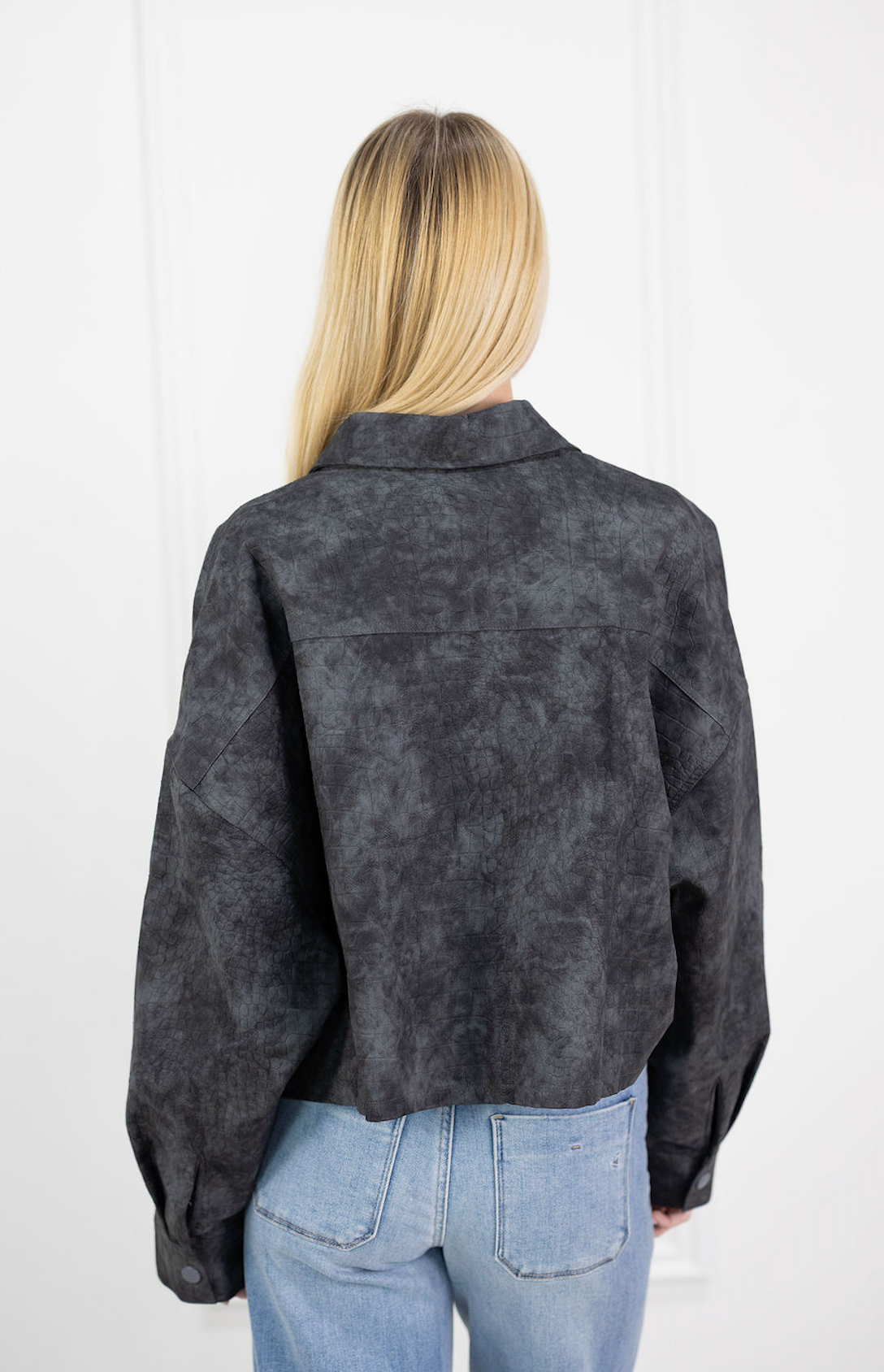 Embossed Suede Jacket