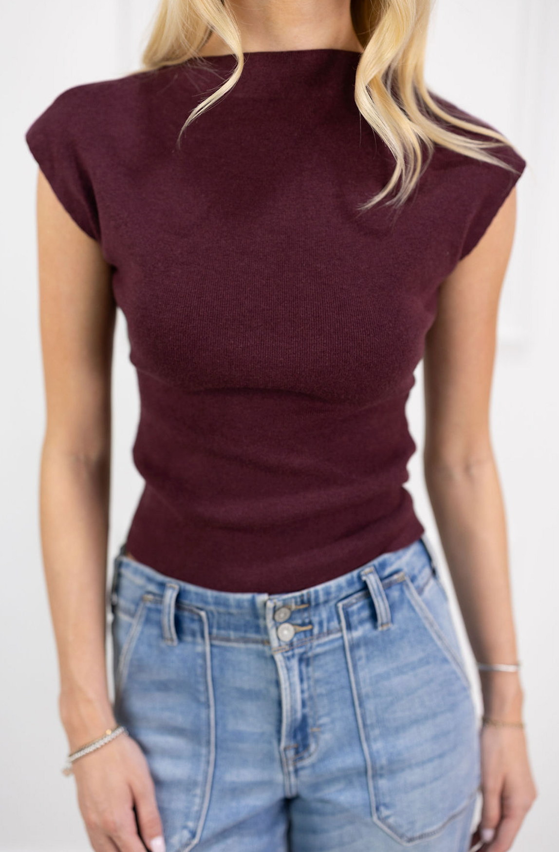 Lori Basic Top Plum