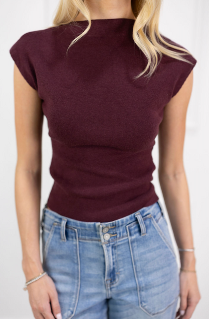 Lori Basic Top Plum