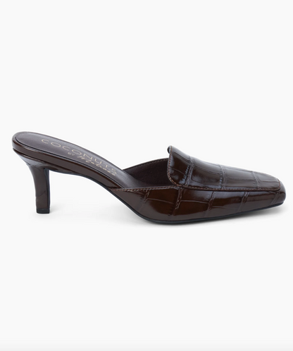 Matisse Davey Espresso Croc Heels