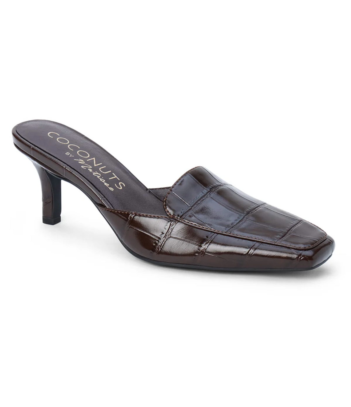 Matisse Davey Espresso Croc Heels