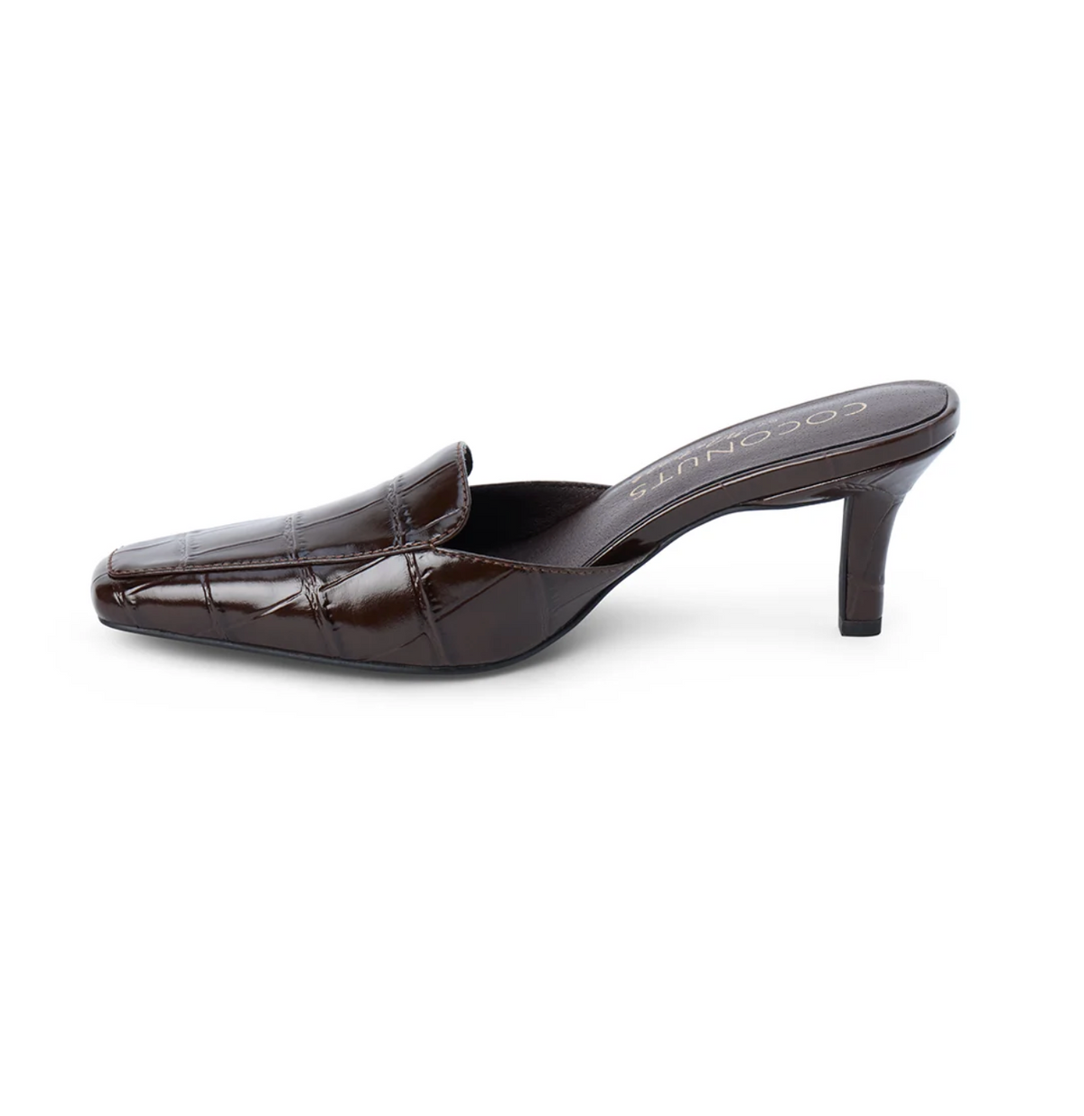 Matisse Davey Espresso Croc Heels