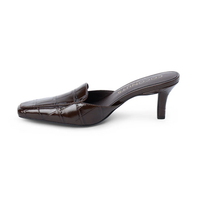 Matisse Davey Espresso Croc Heels