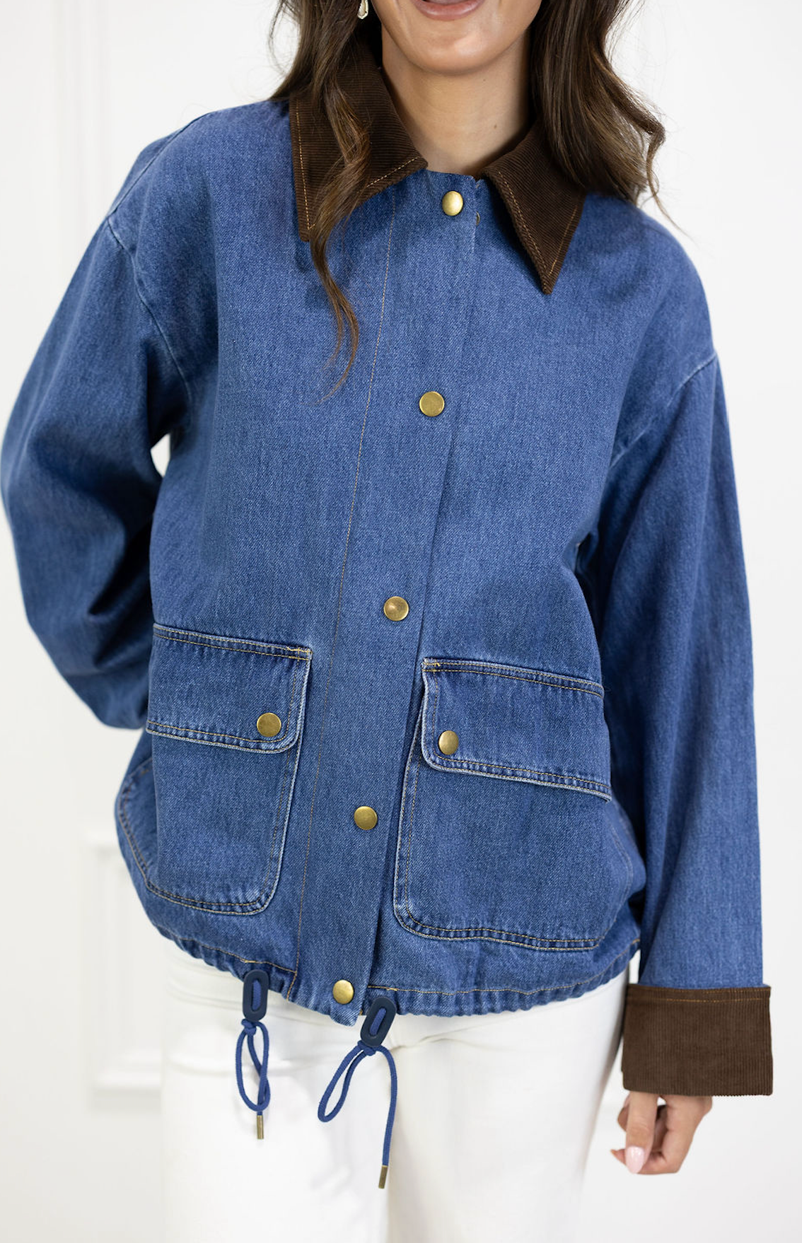 Contrast Collar Barn Jacket