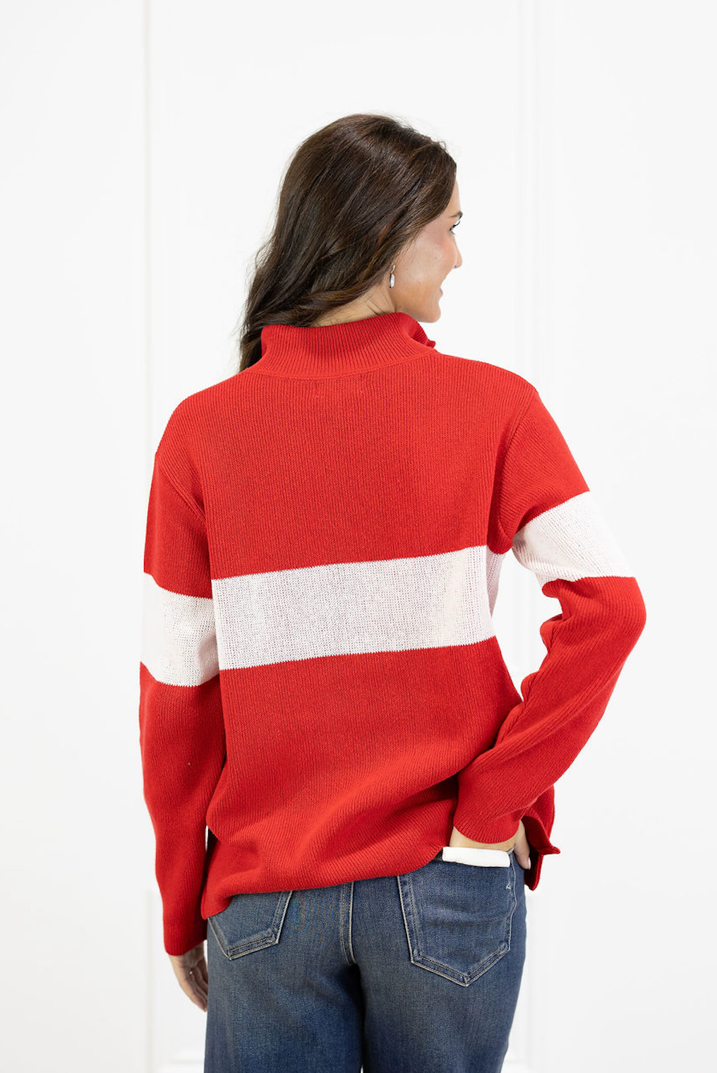 Go Team Quarter Zip Sweater - Clothe Boutique