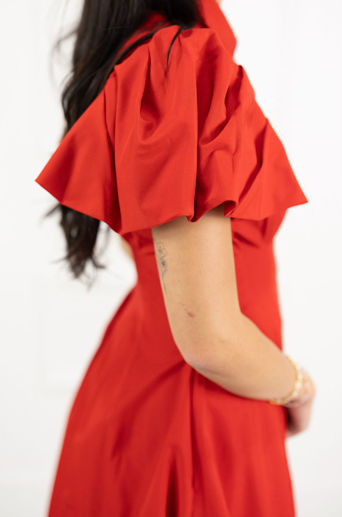 Melissa Bubble Mini Dress Red