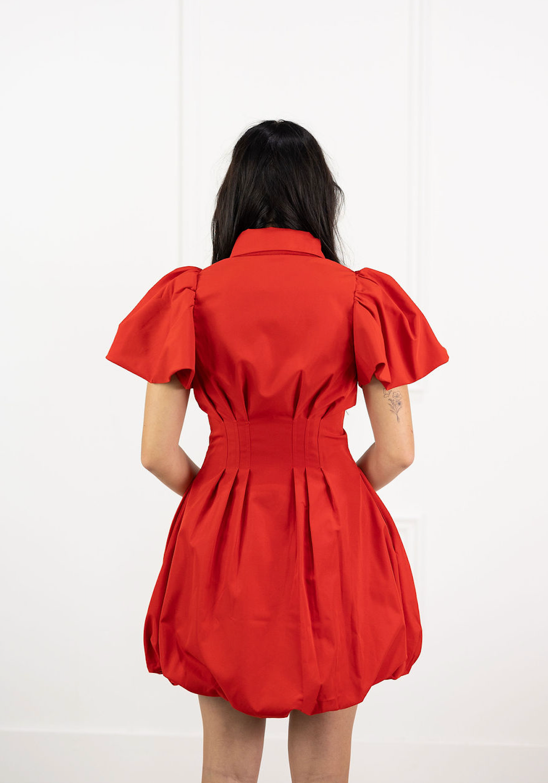 Melissa Bubble Mini Dress Red
