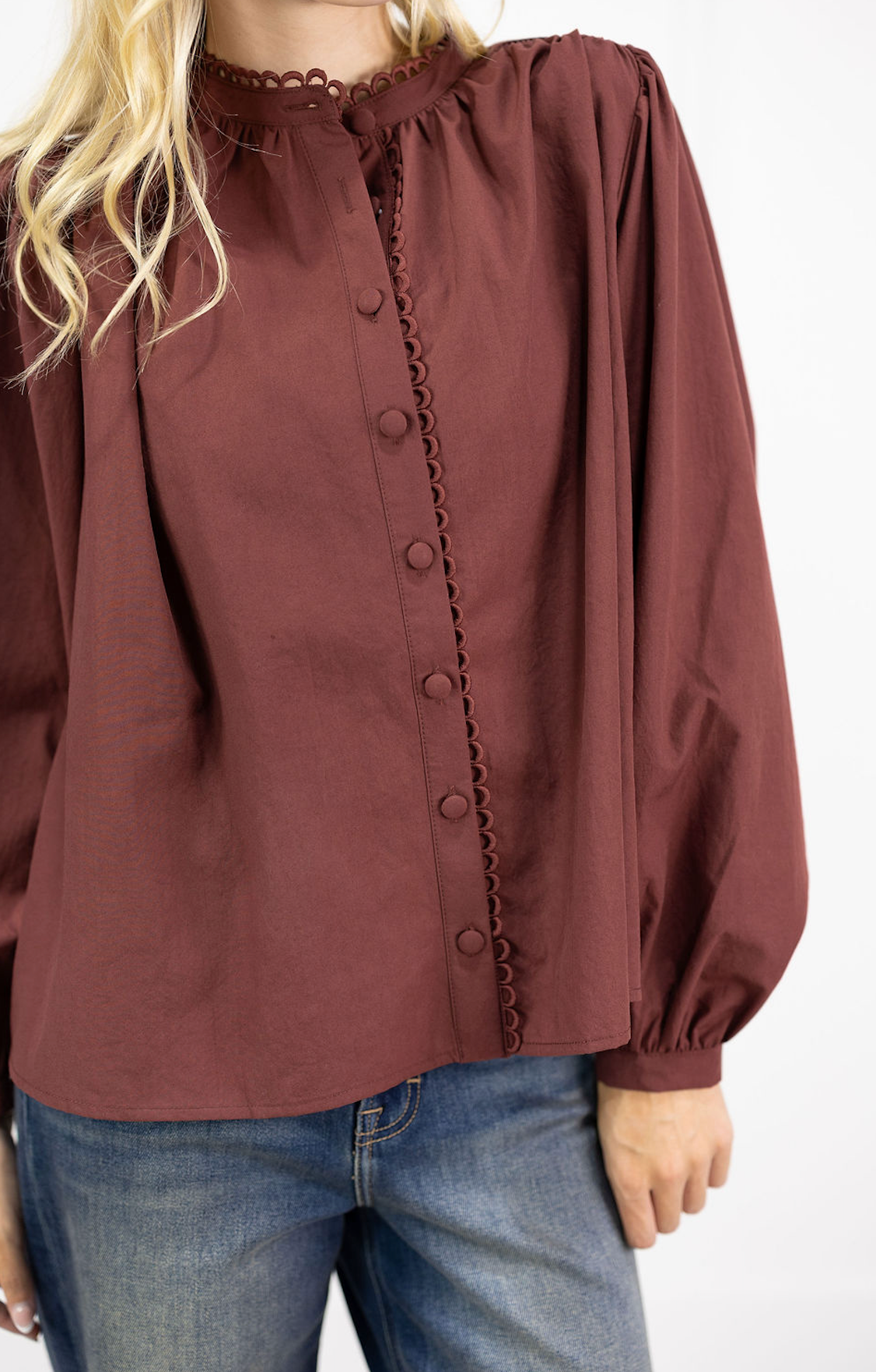 Cheri Chestnut Blouse
