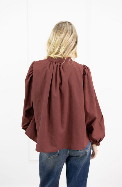 Cheri Chestnut Blouse