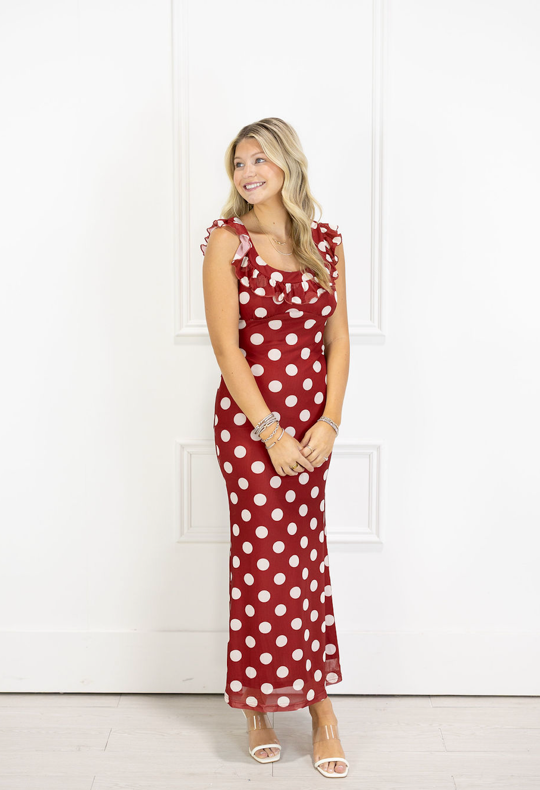 Kasey Polka Dot Midi Dress