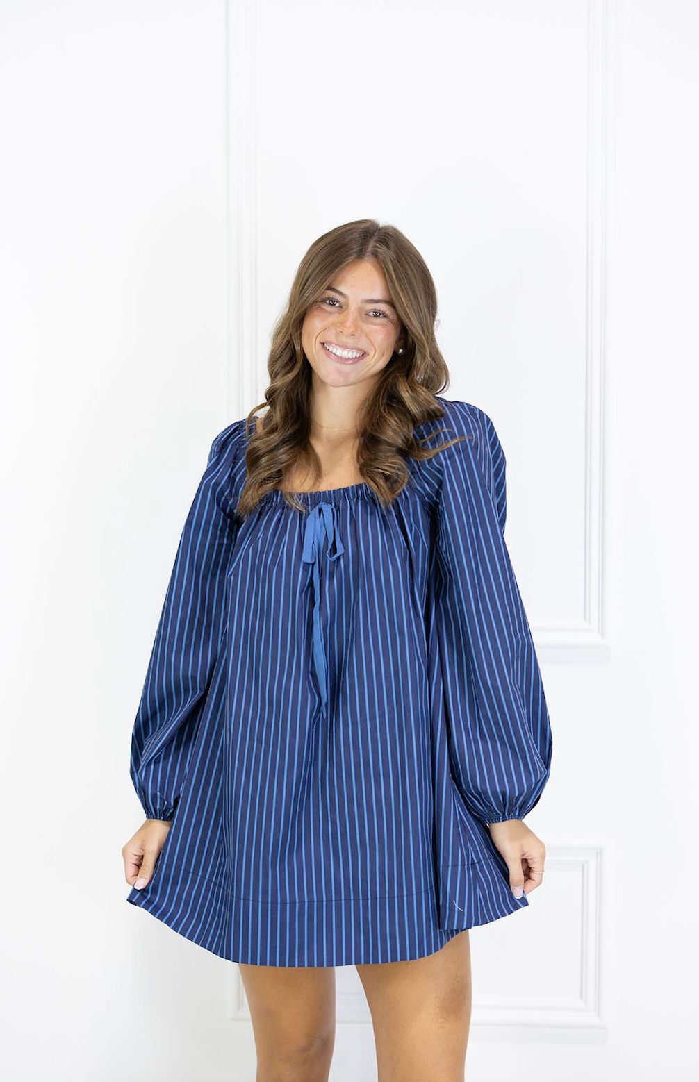 Navy Multi Stripe Dress