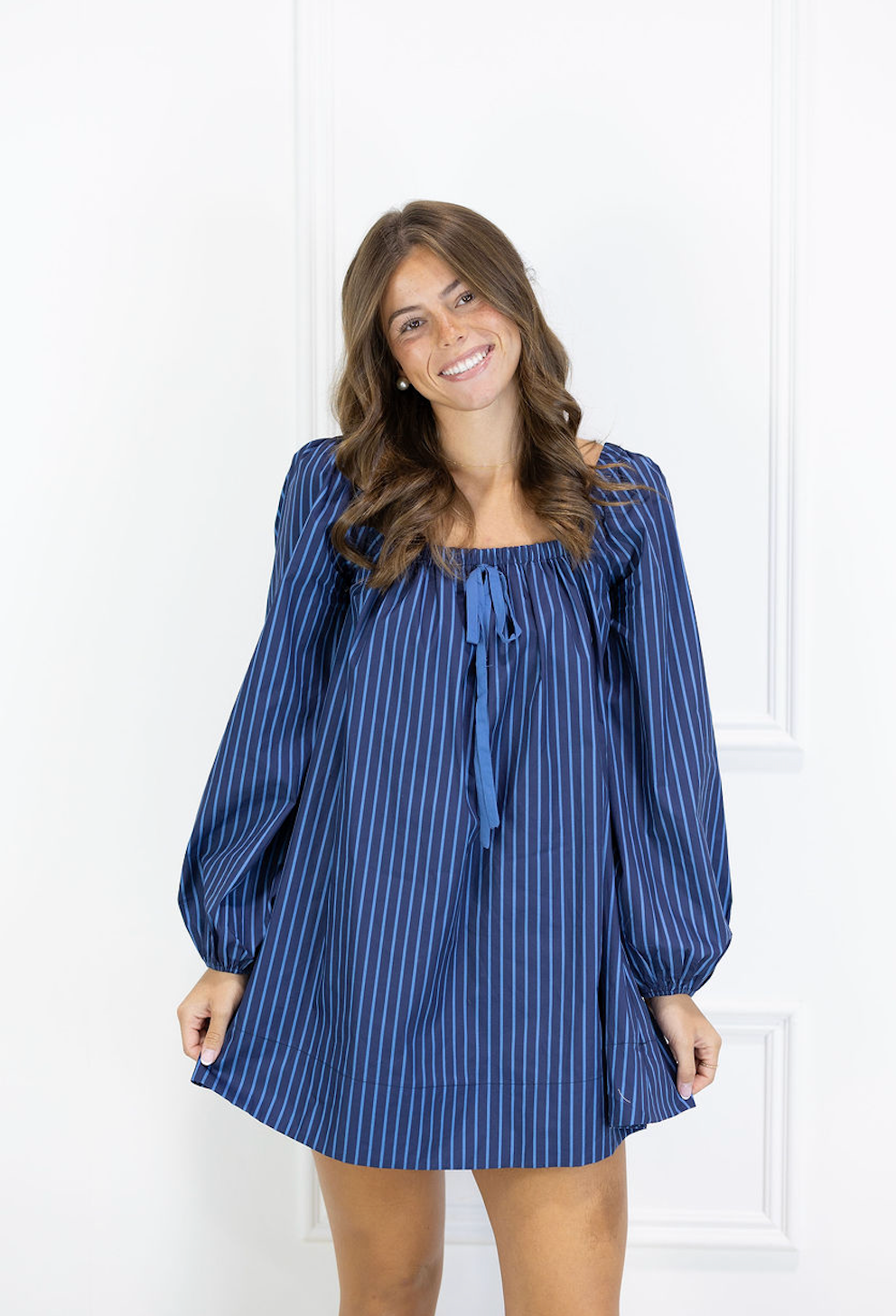 Navy Multi Stripe Dress