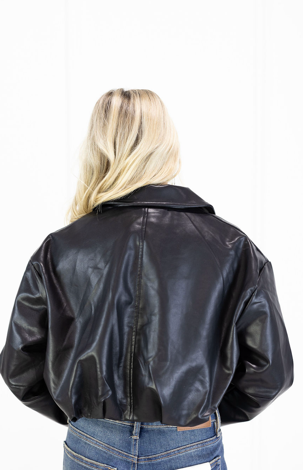 Meg Black Pleather Jacket