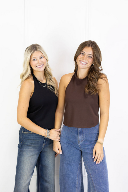 Basic Halter Top Brown