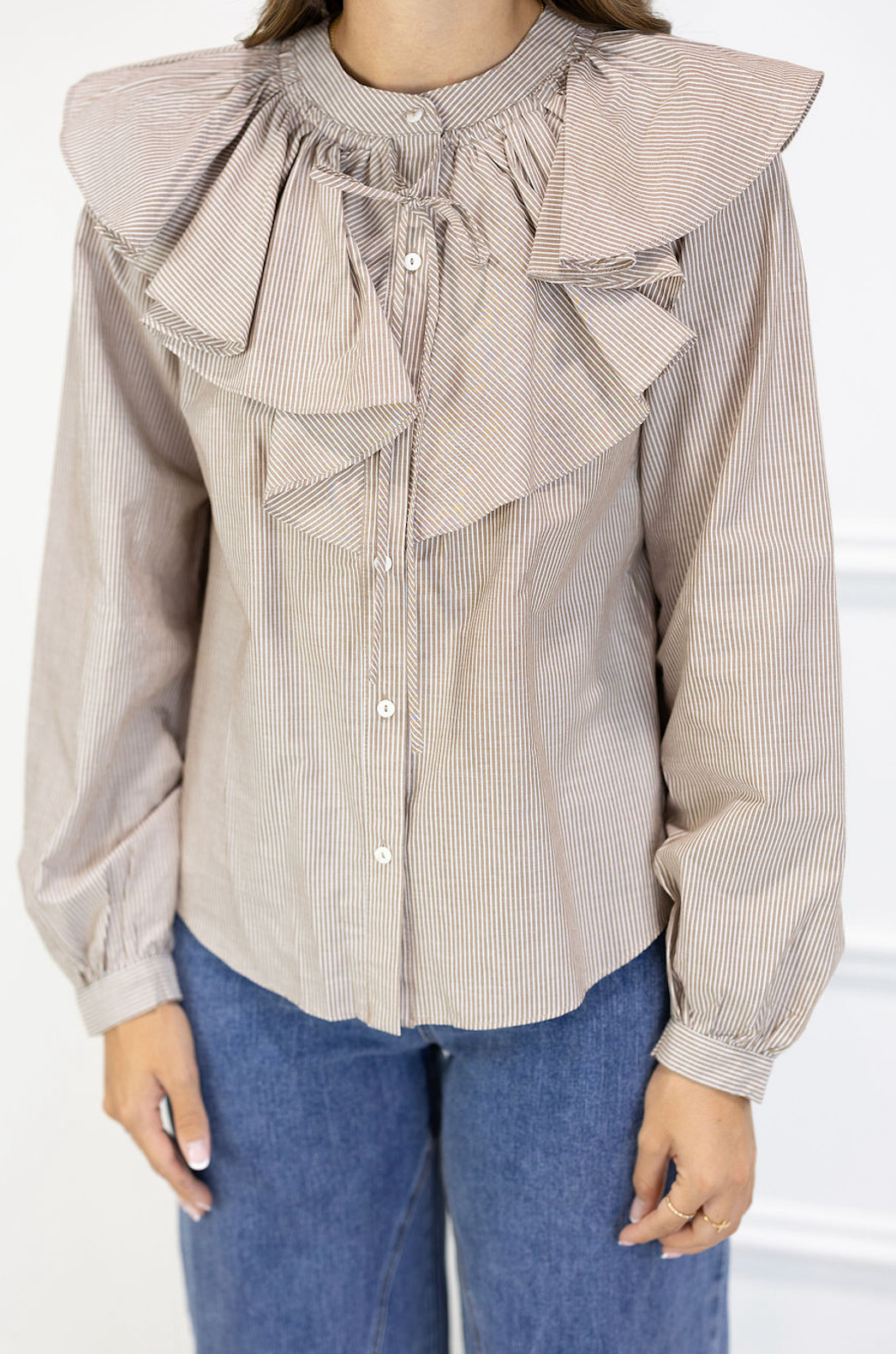 Emilia Ruffle Front Blouse