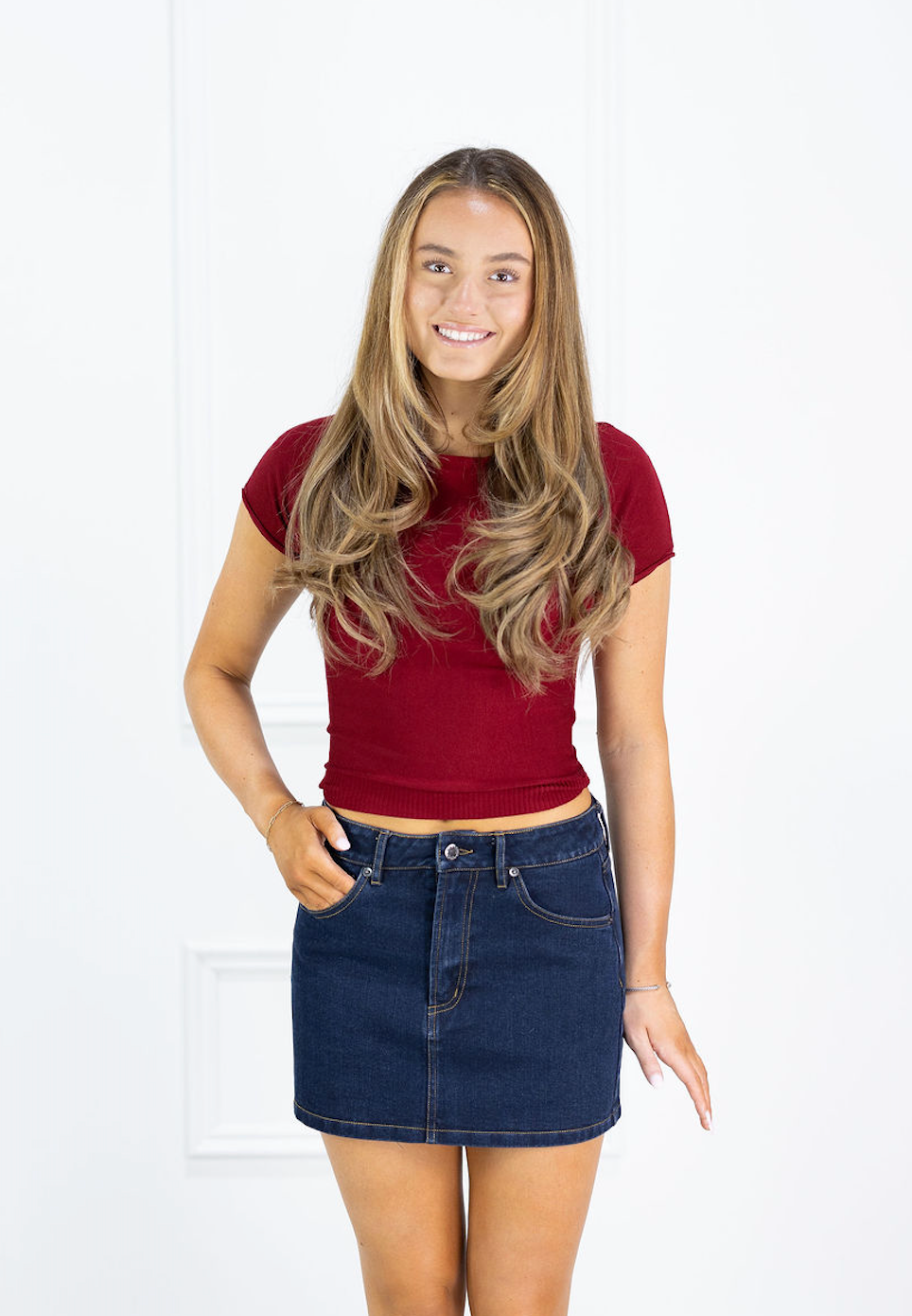Dark Denim Mini Skirt