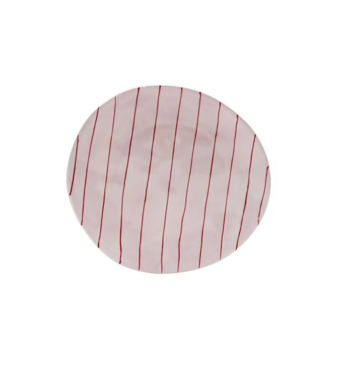 Hand Painted Stripe Plate