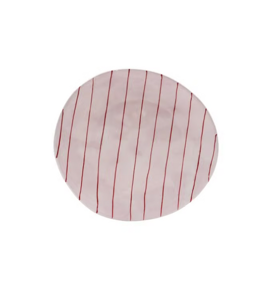 Hand Painted Stripe Plate