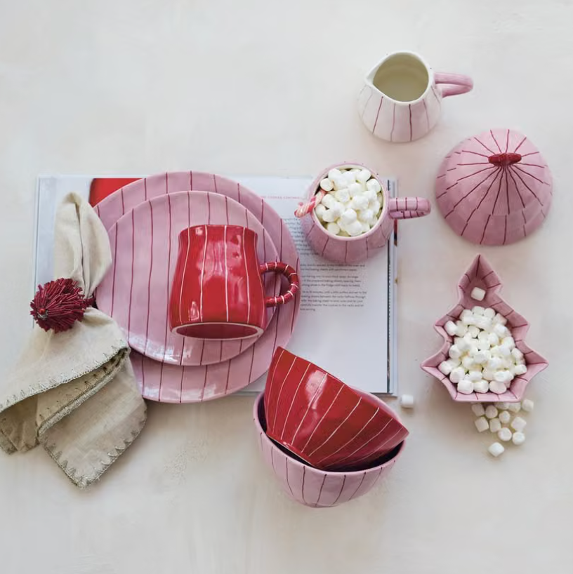Hand Painted Stripe Plate