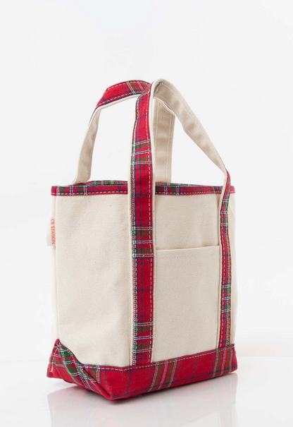 Plaid Handy Top Tote