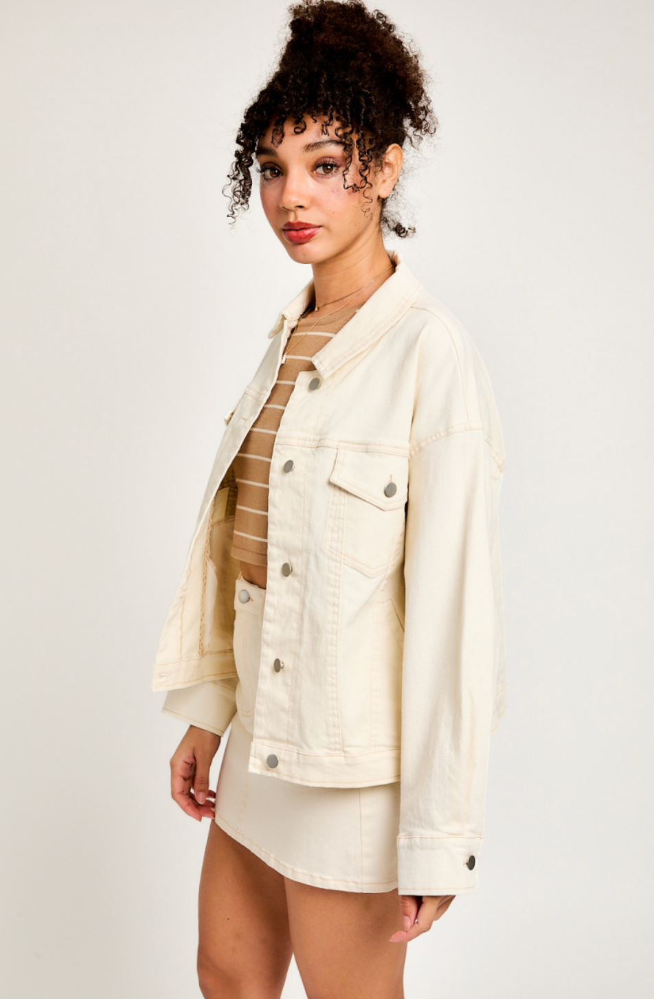 Jacque Ivory Denim Jacket