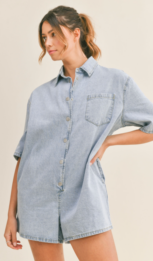 Delilah Denim Romper
