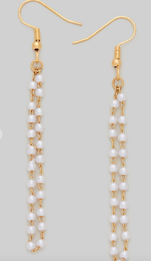 Pearl Chain Earrings