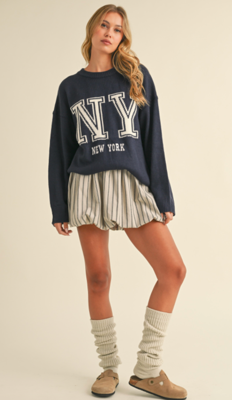 Striped Bubble Mini Skirt Taupe