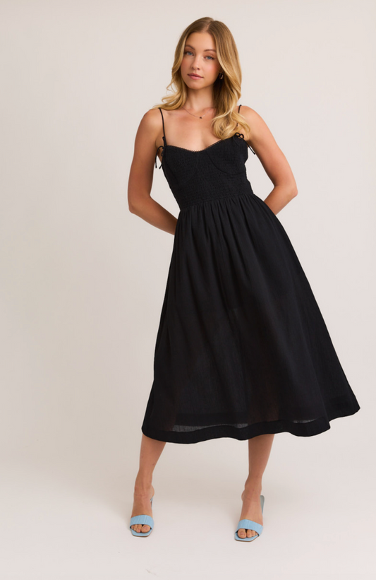 Kate Smocked Midi Dress