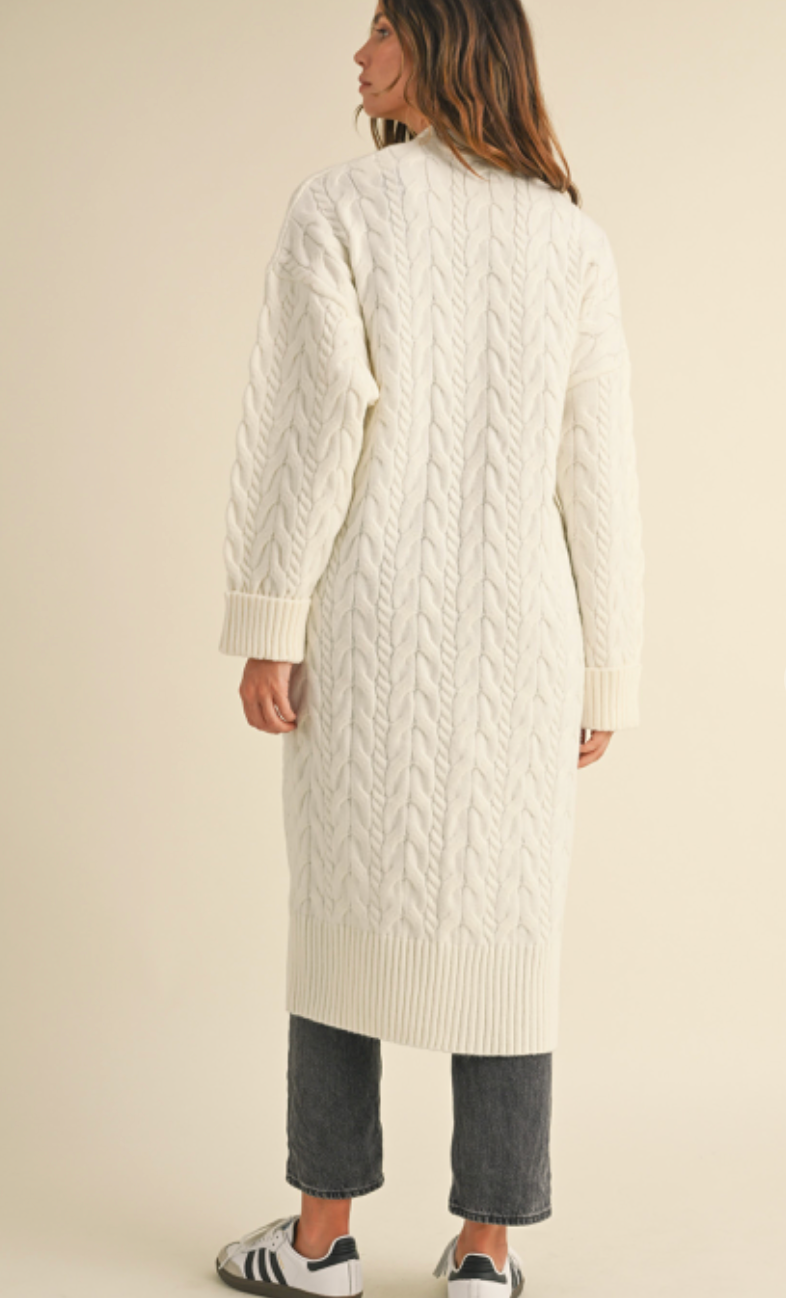 Cable Knit Duster Cardigan