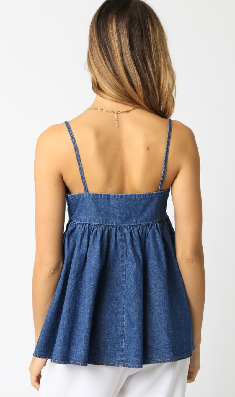 Denim Babydoll Top
