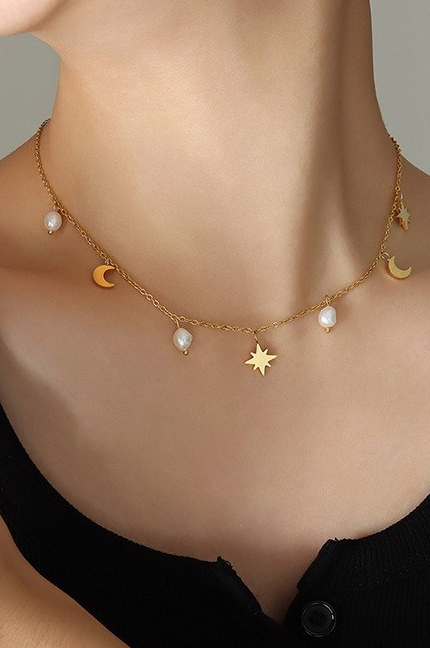 Moon + Stars Necklace
