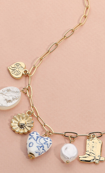Boots Charm Necklace - Clothe Boutique