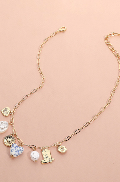 Boots Charm Necklace - Clothe Boutique