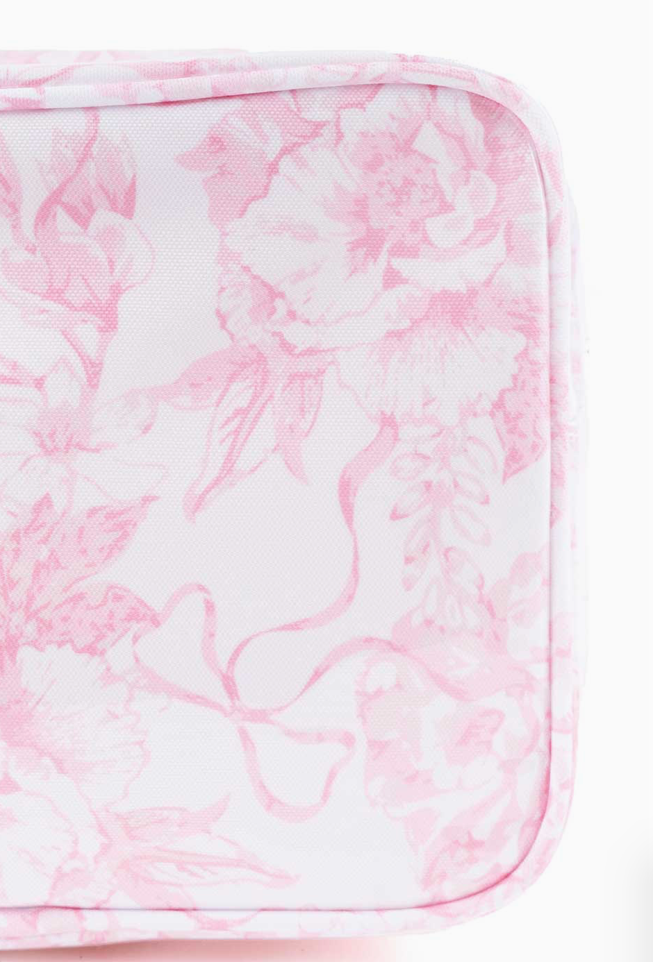 Pink Bow Toile Rectangle Cosmetic Bag