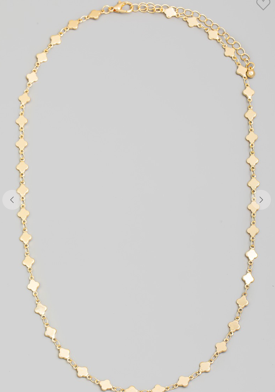 Metallic Clover Necklace