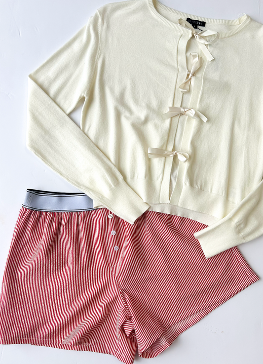 Elastic Stripe Boxer Shorts